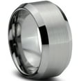 thumbnail image 2 of Charming Jewelers Tungsten Wedding Band Ring 10mm for Men Women Comfort Fit Beveled Edges Brushed Lifetime Guarantee Size 13, 2 of 5