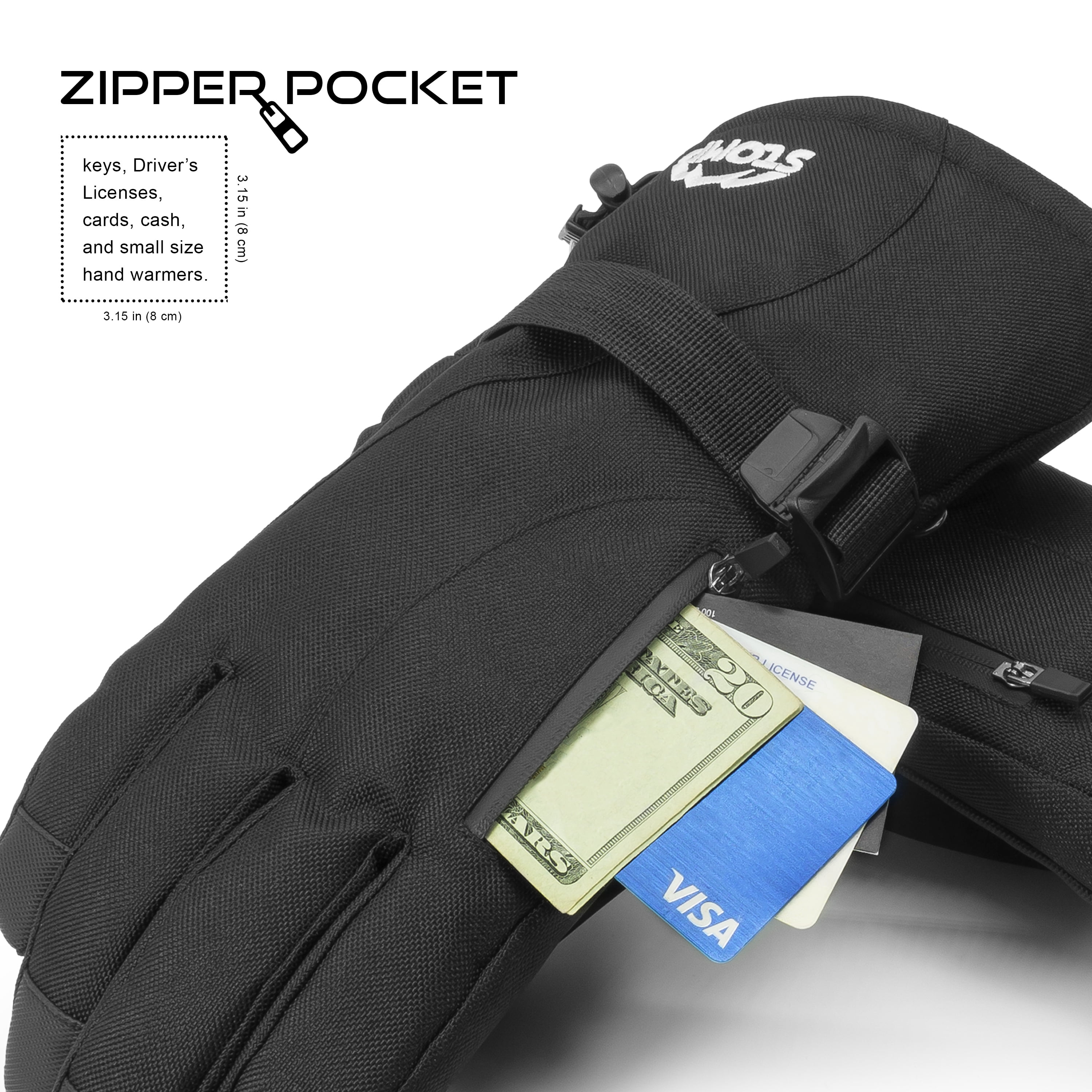 STOMP Waterproof Ski/Snow Gloves Winter Warm 3M Thinsulate Snowboard Snowmobile Cold Weather Gloves
