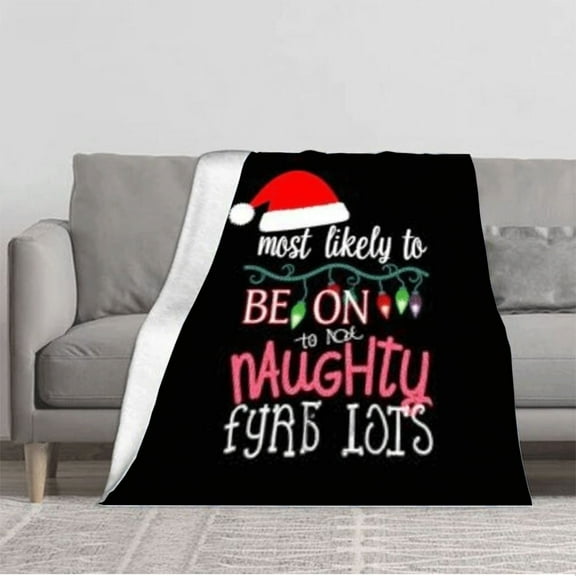 Durable Soft & Warm Flannel Blanket - Cozy Holiday Design with Colorful Christmas Lights Perfect for Sofa Travel Bed & Chair