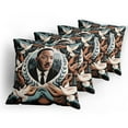 thumbnail image 5 of Ambesonne Martin Luther King Jr Day Throw Pillow Cover 4 Pack, Portrait, 18", Blue Grey and Pale Caramel, 5 of 7