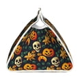 thumbnail image 3 of Lsque Halloween Skull Printed Long Tissue Box Cover Holder, Facial Paper Organizer Dispenser,Triangle with Bottom Belt, PVC Leather Decorative Organizer, 3 of 9