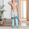 thumbnail image 2 of Fotbe Crystal Clear Water Splash Pantalones de Pijama para Hombre, Pantalones de Dormir, Pantalones de Casa con Cintura Ajustable y Bolsillos-Large, 2 of 6