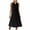 Black, variant on Sexlip Womens Sleeveless Fit And Flare Midi Dress V Neck Design Flowy Fabric Relaxed Silhouette for Evening Events Black M