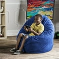 thumbnail image 5 of Jaxx 4 ft Cocoon Kids Bean Bag, Blueberry, 5 of 5