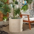 thumbnail image 2 of Safavieh 28" x 25" x 28" Round Beige Concrete Ficonstone Planter, 2 of 7