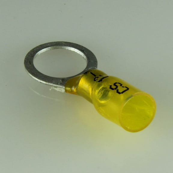 12-10 Ga. Heavy Duty Heat-Shrink Ring Terminals, 1/2" Stud - (pack of 5)