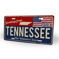 thumbnail image 2 of Yehwow Greetings from Tennessee Rusty Metal American Flag Metal Car Plate Decorative Aluminum License Plate Tag Sign, 2 of 5