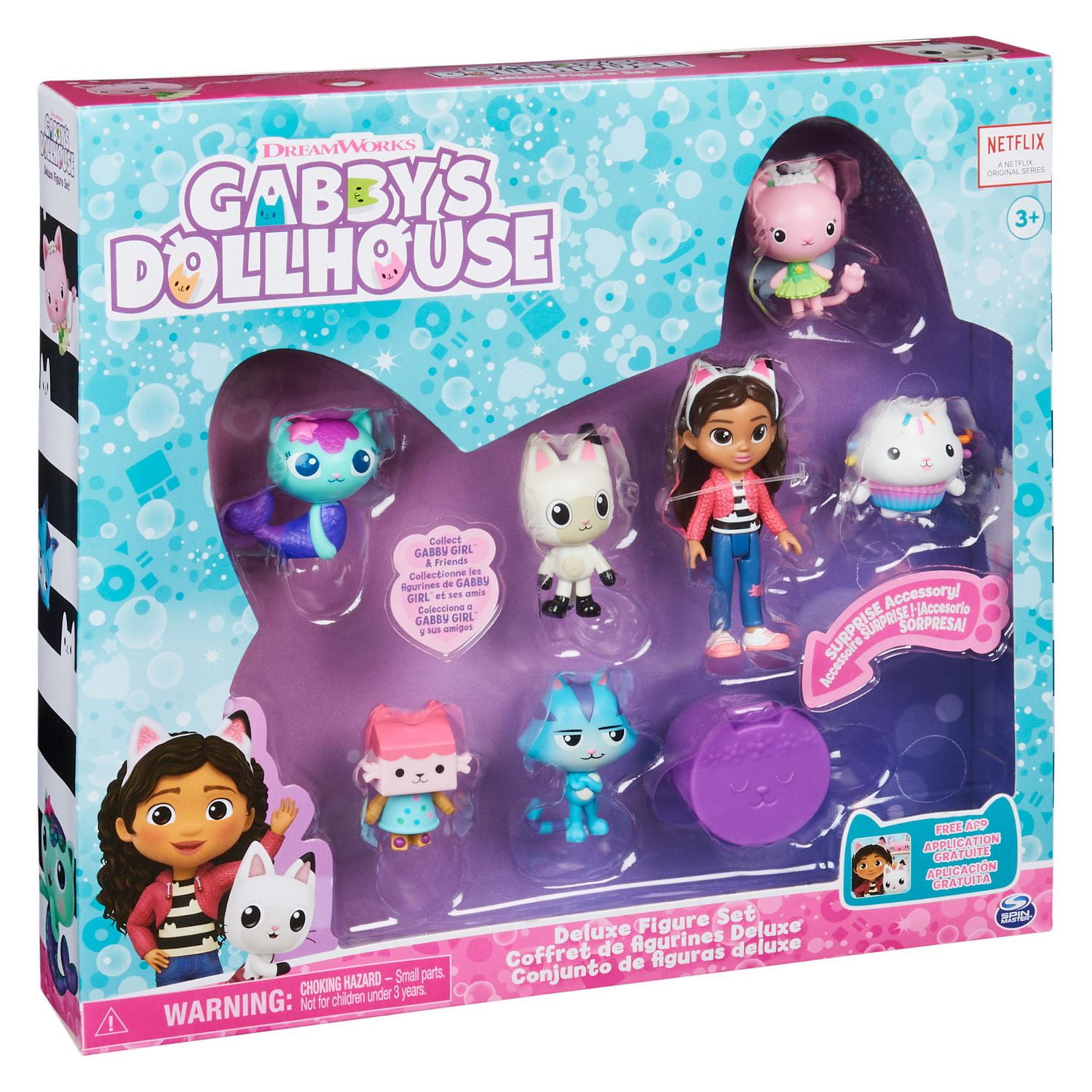 Gabby’s Dollhouse, Deluxe Figure Gift Set with 7 Toy Figures and Surprise Accessory, Kids Toys for Ages 3 and up