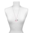 thumbnail image 3 of Delight Jewelry Silvertone Crystal Initial - L - Light Pink Heart Nurse Strong Zoe Necklace, 3 of 4