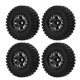 thumbnail image 3 of Neumáticos de Goma para Coche RC Rueda de Metal Serie Completa Universal con Llave Cruzada Pequeña y Juego de Tuercas Antideslizantes M2 para Axial 1/24 SCX24 Negro, 3 of 10