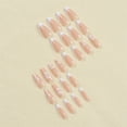 thumbnail image 6 of Fofosbeauty 24pcs Press on Nails, 2024 Fake Nails Short Coffin Tips Design, French Flower Pure White, 6 of 8