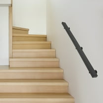 Modern Stair Railing Kit Stainless Steel Indoor&Outdoor Staircase Handrail Black