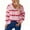 Pink, variant on Sweaters Hoodies Valentine's Day Heart Knit Hooded Sweater Women's Round Neck Romantic Love Print Soft Knit Pullover Lightweight European Style Casual Layering Top Gift
