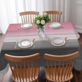 thumbnail image 3 of Pink Gray Table Cloth Waterproof Tablecloths, Vintage Country Gradient Wooden Plank Line Tablecloth Dining Table Cover for Kitchen Party Tabletop Outdoor, Rectangle Tablecloth 60x102 Inch, 3 of 9