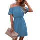 thumbnail image 3 of Vestido De Mujer, Moda Causal, Vestido Con Hombros Descubiertos, Color Puro, Cómodo Para El Verano, 3 of 6