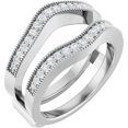 thumbnail image 2 of 925 Sterling Silver Ring With Moissanite Diamond Accents Enhancer Guard Wedding Engagement Enhancer, 2 of 2