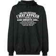 thumbnail image 2 of OXI Hoodie Sweatshirt - On The Outside I May Appear, Basic Casual Hoodie for Men's and Women Fleece Hoodie Long Sleeve - Dark Heather Medium, 2 of 3