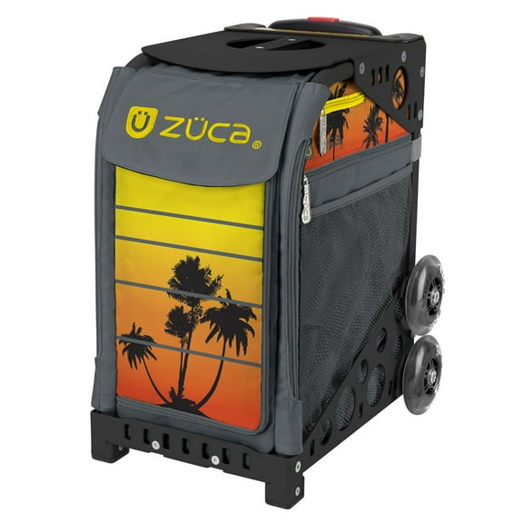 Zuca 18" Sport Bag - Tropical Sunset with 2 Small Utility Pouch (Black Frame)
