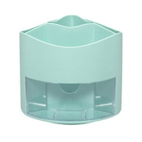 Rotating Pen Pencil Holder 360-Degree with Drawer, 5 Compartments Desk Stationary Cosmetic Makeup Brushes Holder for Dressing Table, Home, office, Desktop