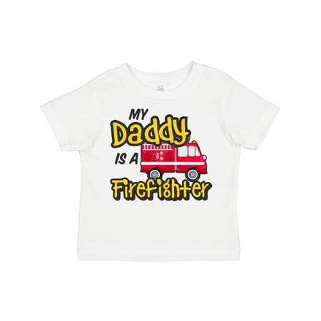 

Inktastic My Daddy is a Firefighter with Fire Truck Gift Toddler Boy or Toddler Girl T-Shirt