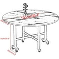 thumbnail image 2 of Folding Dining Table Saving Folding Dining Table,Round Drop Leaf Kitchen Dining Room Tables, Universal Wheel with Brake for Kitchen Home Party (Color : White B, Size : 100cm/39.4in), 2 of 6