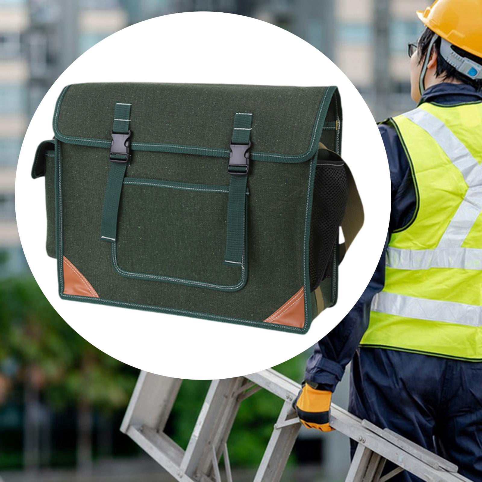 colaxi Canvas Tool Bearing Bags -tools Bag Multi -purpose Portable Waterproof Tool Pocket Equipment Pocket for The Office for The Dark Green