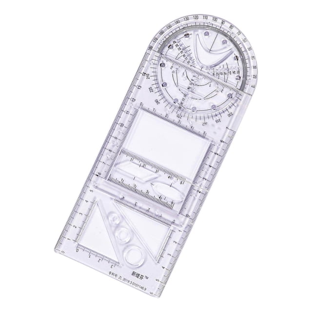 Xingzhi Multifunctional Drawing Ruler Angle Measuring Template Tool junior school