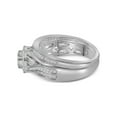 thumbnail image 3 of Diamond Princess 14kt White Gold Round Diamond Cluster Bridal Wedding Ring Band Set 1/2 Cttw, 3 of 4