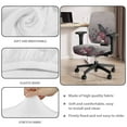 thumbnail image 6 of FKELYI Black Raven Rose Skull Print Office Chair Slipcover 2 Pcs Removable Swivel Computer Chair Cover for Backrest & Cushion Seat Dustproof Armchair Protector Home Office Decor, 6 of 7