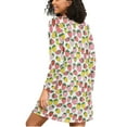 thumbnail image 2 of joogoo Cute Strawberry Women's Long Sleeve Nightgown Sleepwear XXL, 2 of 8