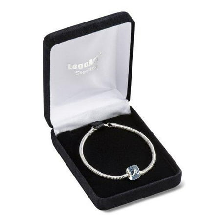 Atlanta Braves Sterling silver Premier Bead charm on 8" bracelet