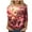 #566-Pink, variant on Wowcloth Woman's Casual T-Shirt with Valentine Print, Loose Fit Round Neck and Three-Quarter Sleeves for Daily Wear and Valentine's Day
