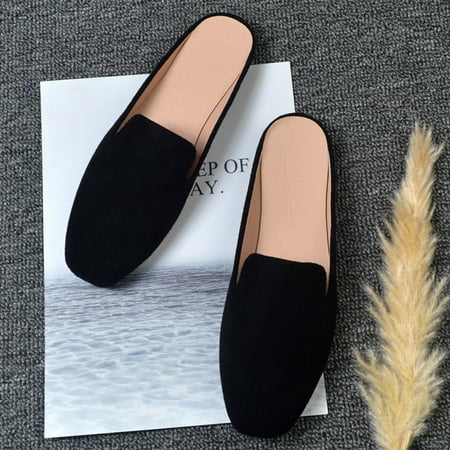 

adviicd Water Shoes For Women Black Flip Flops For Women Ladies Fashion Solid Color Cloth Round Toe Bow Flat Rhinestone Shallow Casual Shoes Black 9