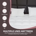 thumbnail image 4 of CirclesHome White Futon Mattress Toppers with Anti-Slip Anchors - Futon Cover Filled with Plush Down Alternative Fill - Full Size Futon Cover is Soft, Comfortable and Allergy Free (Size: 54 x 75 x 3), 4 of 10