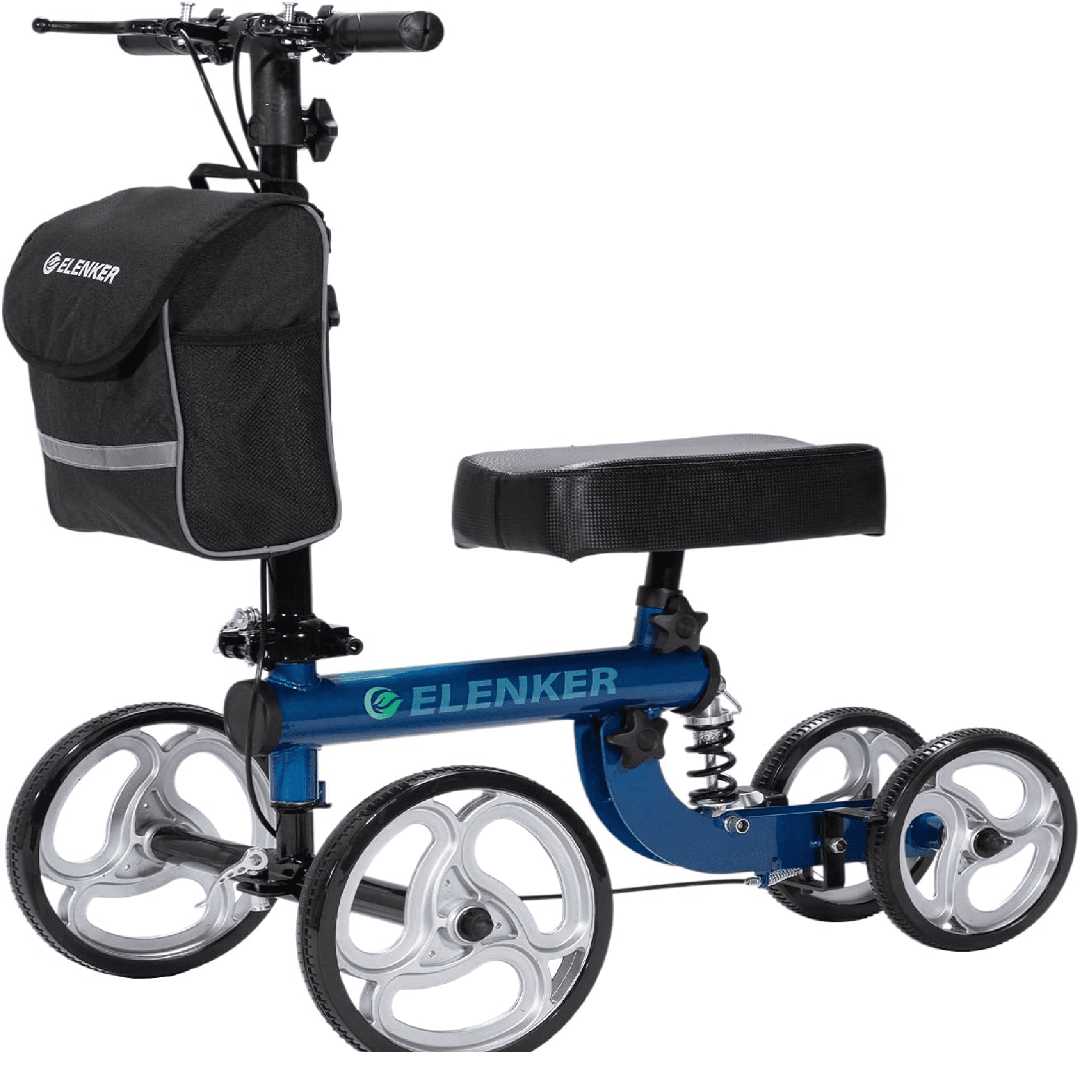 ELENKER Knee Scooter Steerable Deluxe Medical Knee Walkerfor Foot Injury Crutch Alternative Blue