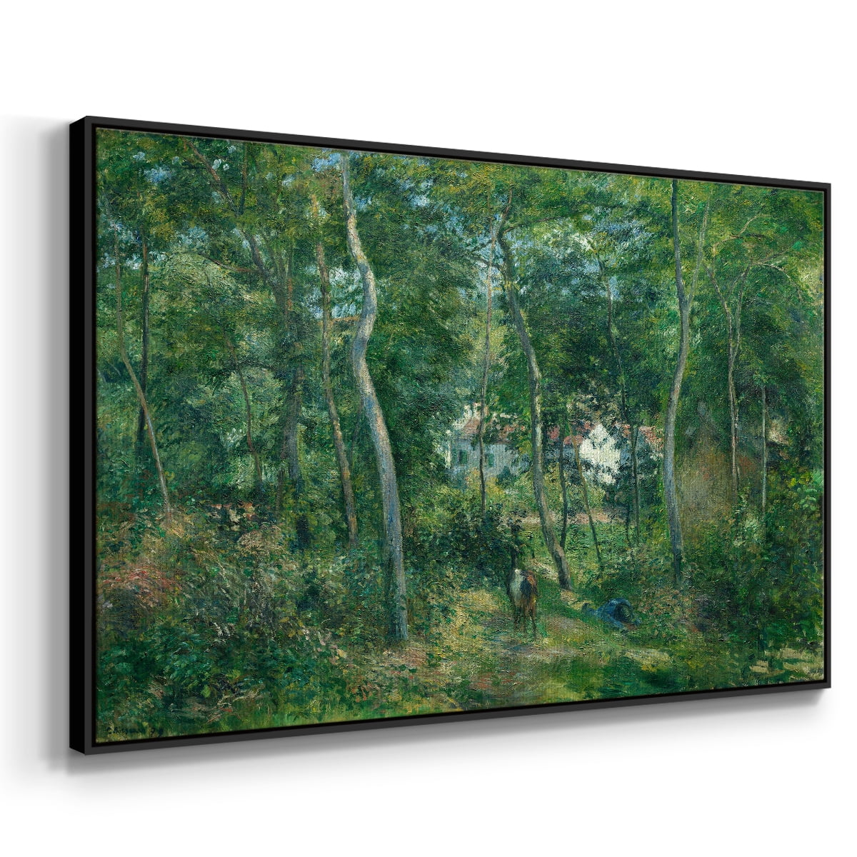 Vintage Landscape-XXX By Wexford Home Framed in Black Wood Gallery Wrapped Canvas 27 in. x 41 in.
