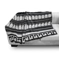 thumbnail image 3 of Retro Soft Flannel Fleece Throw Blanket, Stencil Artwork of Fantasy Colosseum Arch Historical Roman Architecture Theme, Cozy Plush for Indoor and Outdoor Use, 70" x 90", Black White, by Ambesonne, 3 of 6
