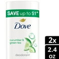 thumbnail image 3 of Dove Deodorant Stick for 72 Hour Odor Protection Cucumber & Green Tea Aluminum Free, 2.4 oz 2 Count, 3 of 10