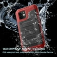 thumbnail image 4 of Dteck Case for Apple iPhone 12 6.1-inch,Luxuy Metal Waterproof Shockproof Rubber Hybrid Aluminum Alloy Back Case with nano waterproof membrane Cover,Red, 4 of 9