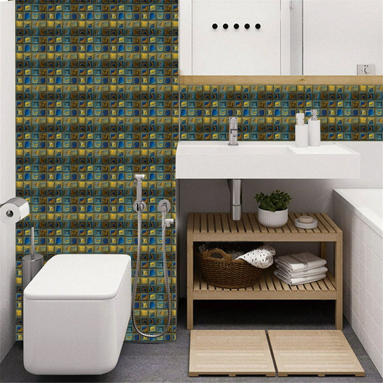 Wovilon Home Decor for Living Room Imitation Wall Tiles Crystal