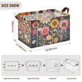 thumbnail image 7 of Yayeee Foldable Storage Basket for Shelves with Handles Waterproof Cloth Bins, Large Colorful Flowers, 7 of 7