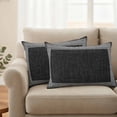 thumbnail image 3 of Outdoor Waterproof Pillow Covers Greece Key Design Black White Decorative Throw Pillow Protectors,Pillowcase Cushion Cases for Patio Sofa Garden Couch,20x12in,Pack of 2, 3 of 14