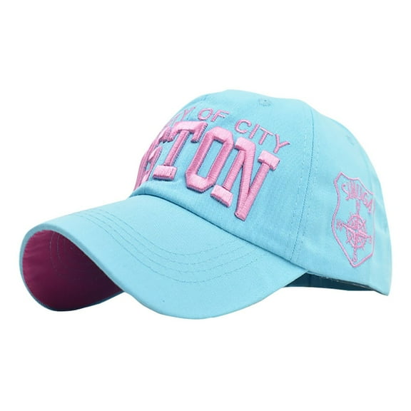 Blue Visors Women Men Adjustable Hats Distressed Denim Letter Embroidered Baseball Cap Topee