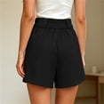 thumbnail image 4 of MYAOYINo Boundaries Womens Shorts High Waisted Wide Leg Shorts Pleated Double Button Casual Office Wear Shorts, 4 of 8