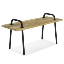 Simpli Home Berkeley SOLID MANGO WOOD 42 inch Wide Industrial Entryway Bench in Natural