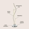 thumbnail image 5 of JONATHAN Y Cairo 26.25" LED Integrated Table Lamp, Chrome, JYL7001A, 5 of 7