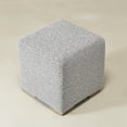 thumbnail image 2 of 18.5" Wide Modern Square Boucle Upholstered Ottoman with Solid Wood Legs, Multi-Functional Sofa Footrest, Side Table, Extra Seating for Living Room, Bedroom, Fully Assembled (Gray), 2 of 14
