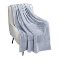 thumbnail image 1 of HOMETRENDS Blue Mélange Plush Throw, 1 of 3