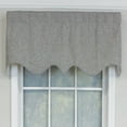 thumbnail image 2 of RLF Home R-Crosby Essential Solid Color Fabric Printed Regal Valance 3" Rod Pocket 50" x 17" Ash Gray, 2 of 3