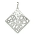 thumbnail image 1 of 925 Sterling Silver Polished Square with Circles Shaped Pendant, 1 of 2